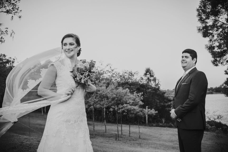 Cerimônia ao ar livre em São Jerônimo Bruna e Anderson